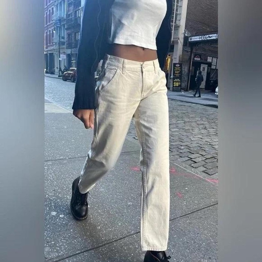 Brandy Melville Cream Carpenter Pants